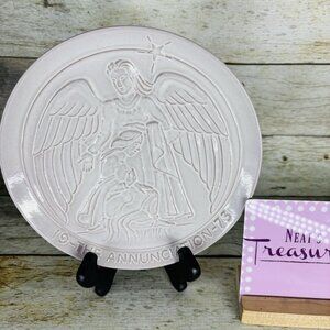 Vintage 1973 Frankoma Pottery CHRISTMAS -The Annunciation- 8 1/4" Signed Plate